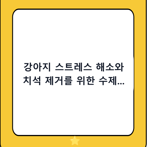 강아지 스트레스 해소와 치석 제거를 위한 수제 소우신(불리스틱) 완벽 추천 가이드